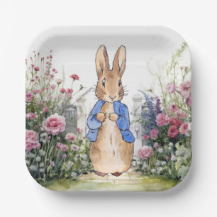 Peter der Rabbit in seinem Garten Nr. 2 Pappteller