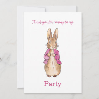 Peter der Rabbit Pink Jacke Danke Einladung