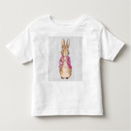 Peter der Rabbit Pink Jacket Gray Linen Kleinkind T-shirt