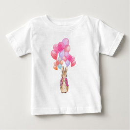 Peter der Rabbit Pink Jacket und Balloons Baby T-shirt