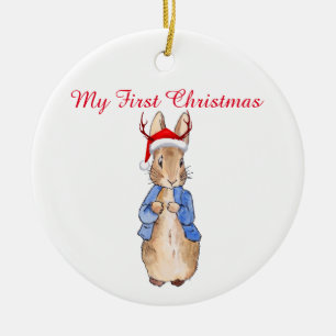 Peter der Rabbit Weihnachts-Hat Erste Weihnachten Keramik Ornament