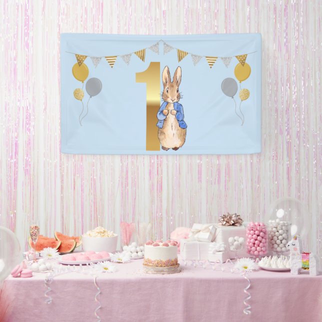 Peter der Rabbit zum ersten Geburtstag Banner (Party)