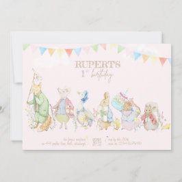 Peter der Rabbit zum ersten Geburtstag Einladung