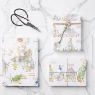 Peter der Rabbit zum ersten Geburtstag Geschenkpapier Set