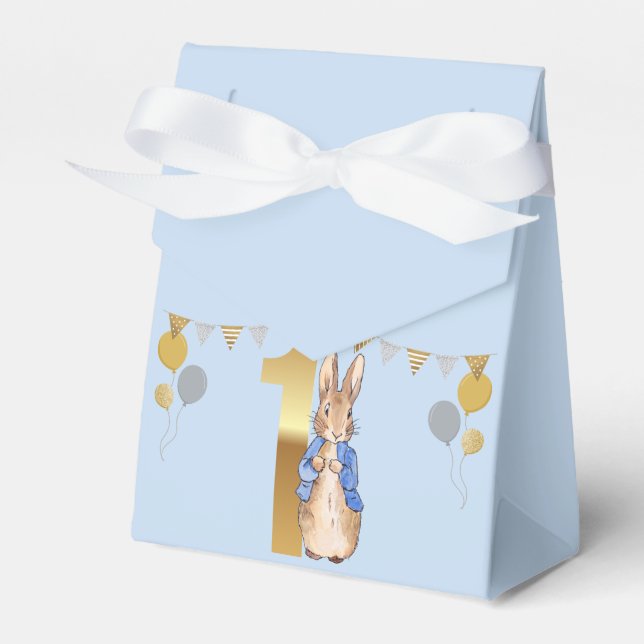 Peter der Rabbit zum ersten Geburtstag Geschenkschachtel (Vorderseite)