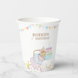 Peter der Rabbit zum ersten Geburtstag Pappbecher