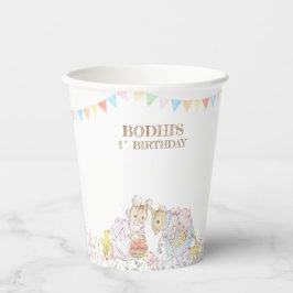 Peter der Rabbit zum ersten Geburtstag Pappbecher