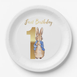 Peter der Rabbit zum ersten Geburtstag Pappteller