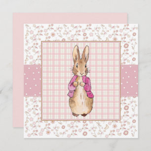 Peter die Rabbit Pink Jacke Dankeskarte