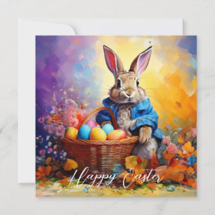 Peter Easter Bunny mit Ostereier Happy Osterfeier
