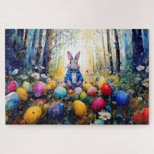 Peter Easter Bunny mit Ostereiern Puzzle