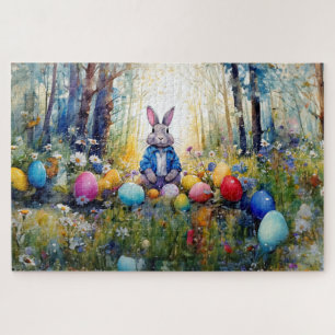 Peter Easter Bunny mit Ostereiern Puzzle