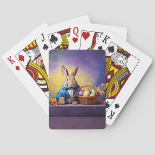Peter Easter Bunny mit Ostereiern Spielkarten