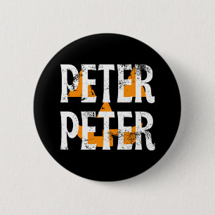 Peter Fall Season Pumpkin Button