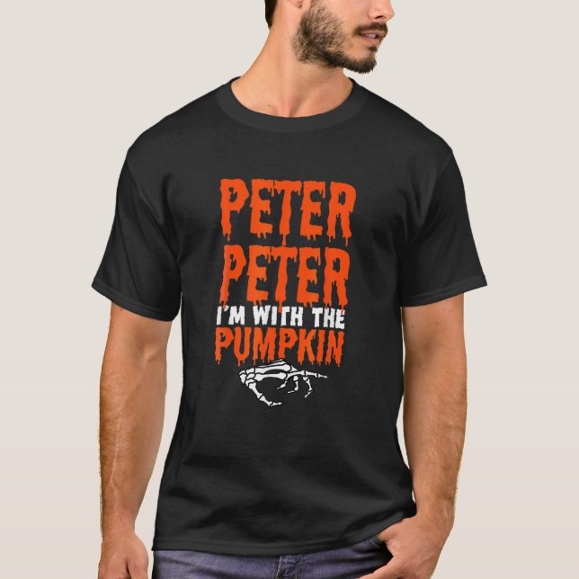 Peter I. ist mit dem KürbisHalloween-Kostümcoupl T-Shirt (Vorderseite)