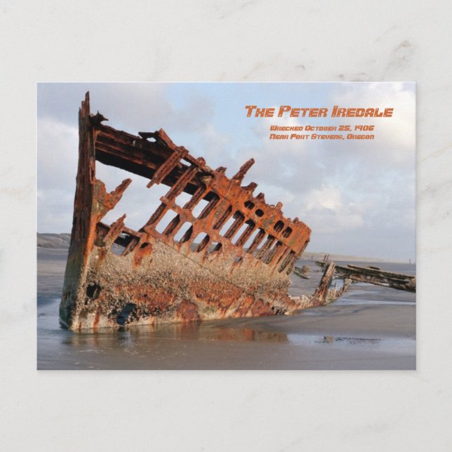Peter Iredale Shipwreck, Fort Stevens, Oregon Post Postkarte (Vorderseite)
