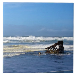Peter Iredale Shipwreck, Oregon Coast Fliese