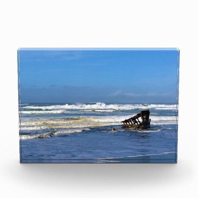 Peter Iredale Shipwreck, Oregon Coast Fotoblock (Vorderseite)
