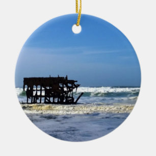 Peter Iredale Shipwreck, Oregon Coast Keramik Ornament