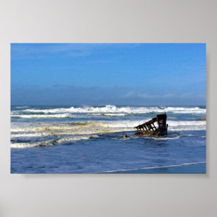 Peter Iredale Shipwreck, Oregon Coast Poster