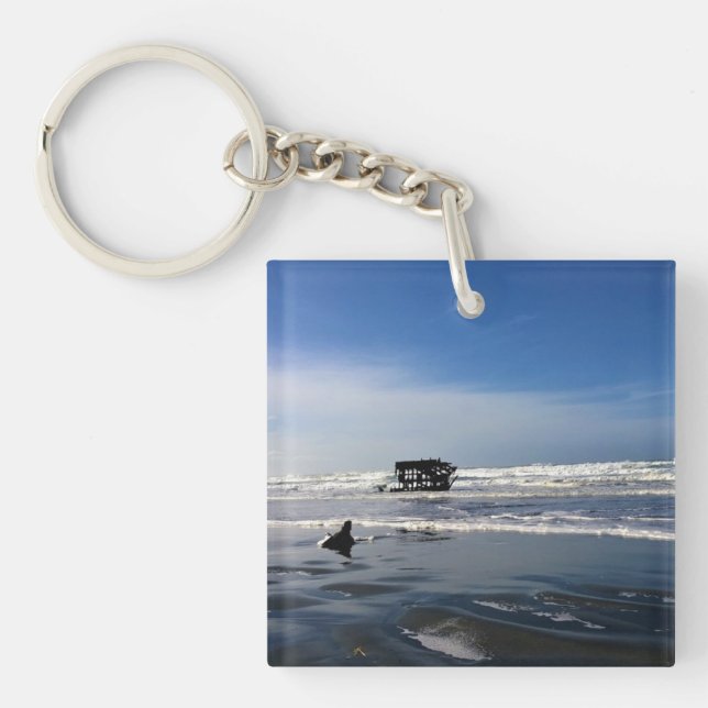 Peter Iredale Shipwreck, Oregon Coast Schlüsselanhänger (Vorderseite)