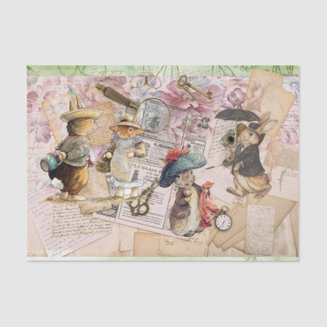 Peter-Kaninchen-Stoffpapier Seidenpapier (Vorderseite)