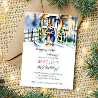 Peter Kaninchen Wintergeschenk Geburtstagsgeschenk Einladung