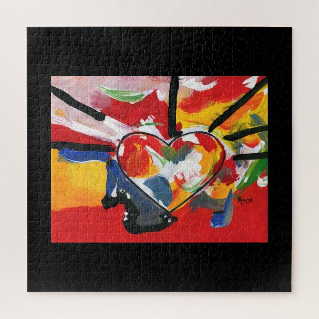 Peter Max Abstrakter Wasserfarbe Puzzle (Vertikal)