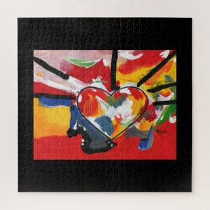 Peter Max Abstraktes Herz Puzzle