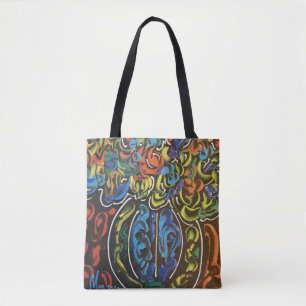 "peter max art style"-Blume und Vasensack