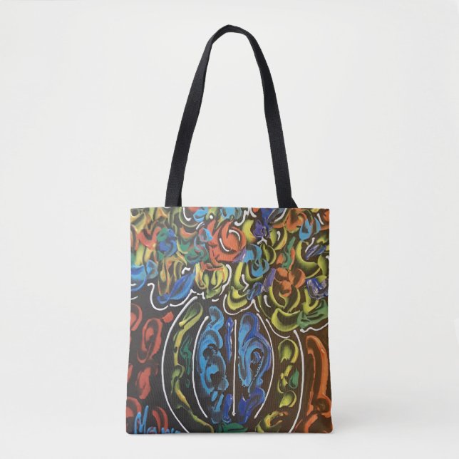 "peter max art style"-Blume und Vasensack (Vorderseite)