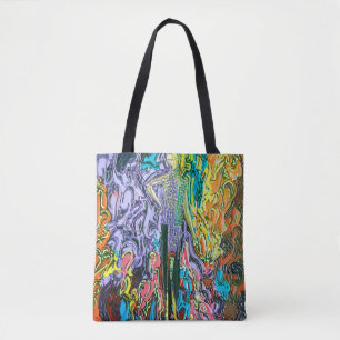 "peter max art style" Mardi Gras-Tasche