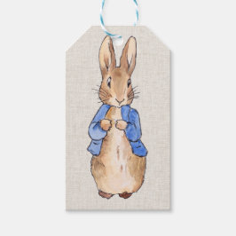 Peter mit Beige Linen Hintergrund Geschenkanhänger