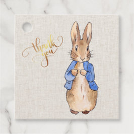 Peter mit Beige Linen Hintergrund Geschenkanhänger