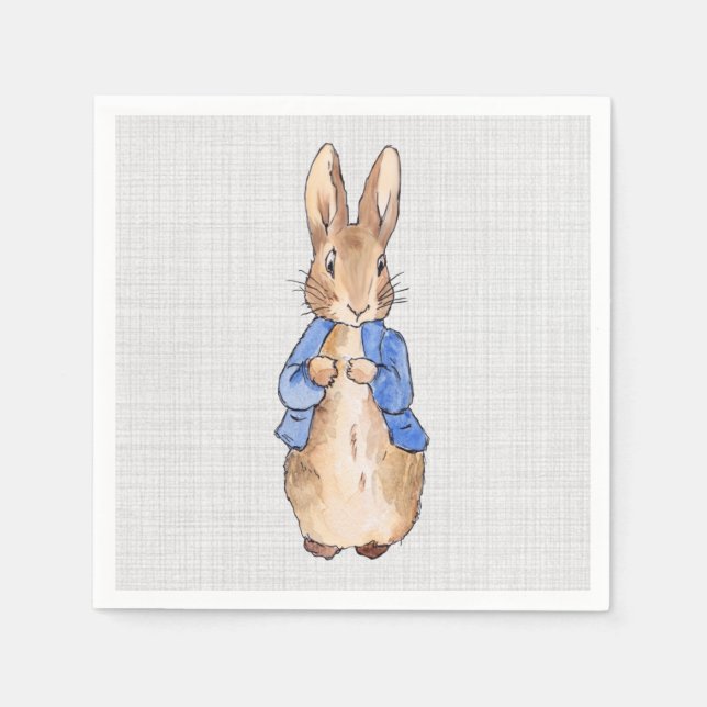 Peter mit grauem Linenhintergrund Serviette (Vorderseite)