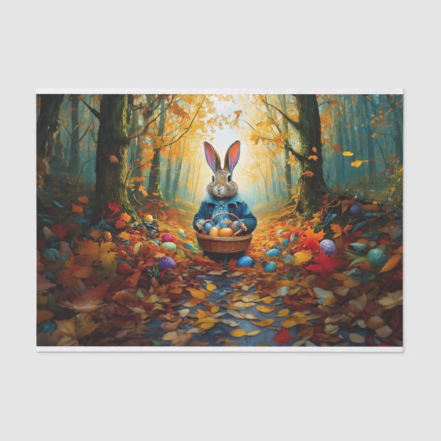 Peter Oaster Bunny mit Ostereier-Körbchen Seidenpapier (Vorderseite)