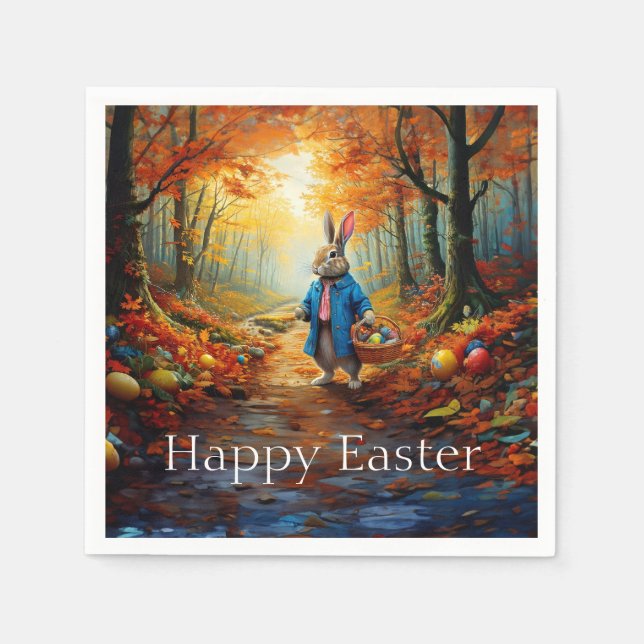 Peter Osterhase mit Ostereier Basket Napkin Serviette (Vorderseite)