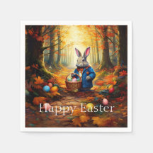 Peter Osterhase mit Ostereier Basket Napkin