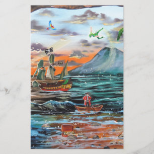Peter Pan Hooks Bucht Tinker Bell Gemälde Briefpapier