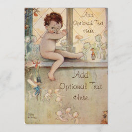 Peter Pan im Fenster mit Feen - Einladung