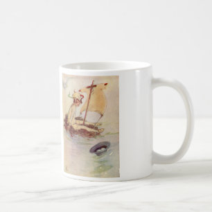 Peter Pan Original-Buchillustration - Segelfloß Kaffeetasse