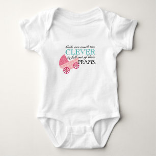 Peter Pan Pink Pram Zitat für Mädchen Babys Baby Strampler