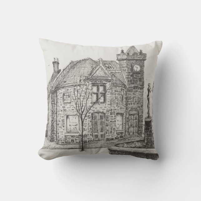 Peter Pan-Statue Kirriemuir Schottland 2007 Kissen (Vorderseite)