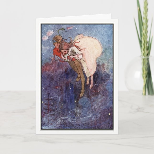 Peter Pan und Wendy durch Alice B. Woodward Karte (Vorderseite)