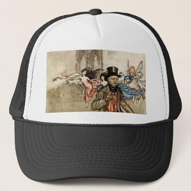 Peter Pan von Arthur Rackham Truckerkappe (Vorderseite)