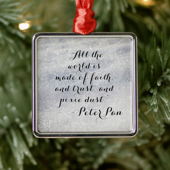 Peter Pan Zitat | Ornament Aus Metall (Baum)
