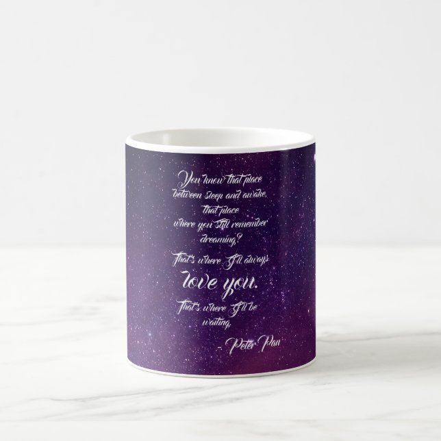 Peter Pan Zitat | Tasse (Mittel)