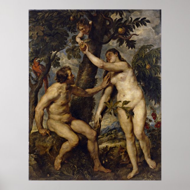 Peter Paul Rubens - Adam und Eve Poster (Vorne)