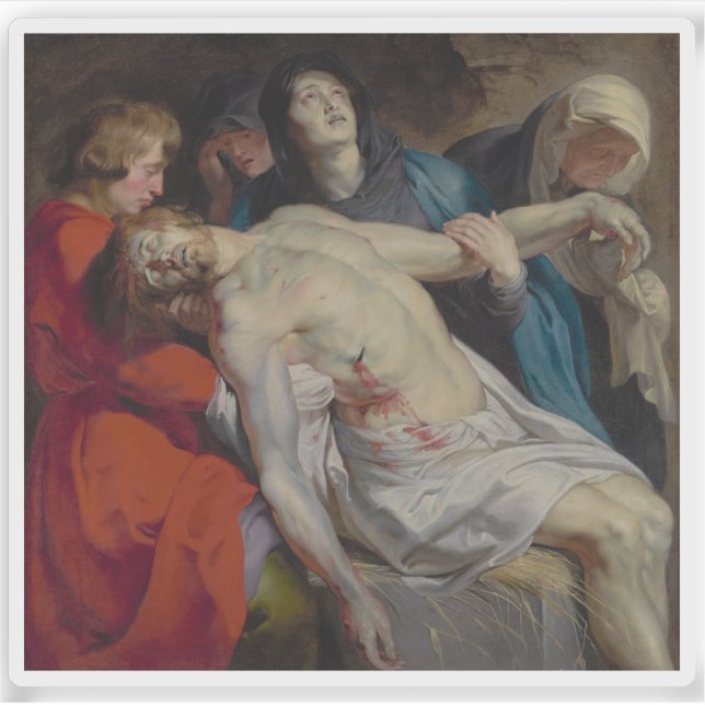 Peter Paul Rubens - Das Entombment Aufkleber (Vorderseite)
