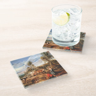 Peter Paul Rubens Milkmaids mit Rindern in einem L Glasuntersetzer